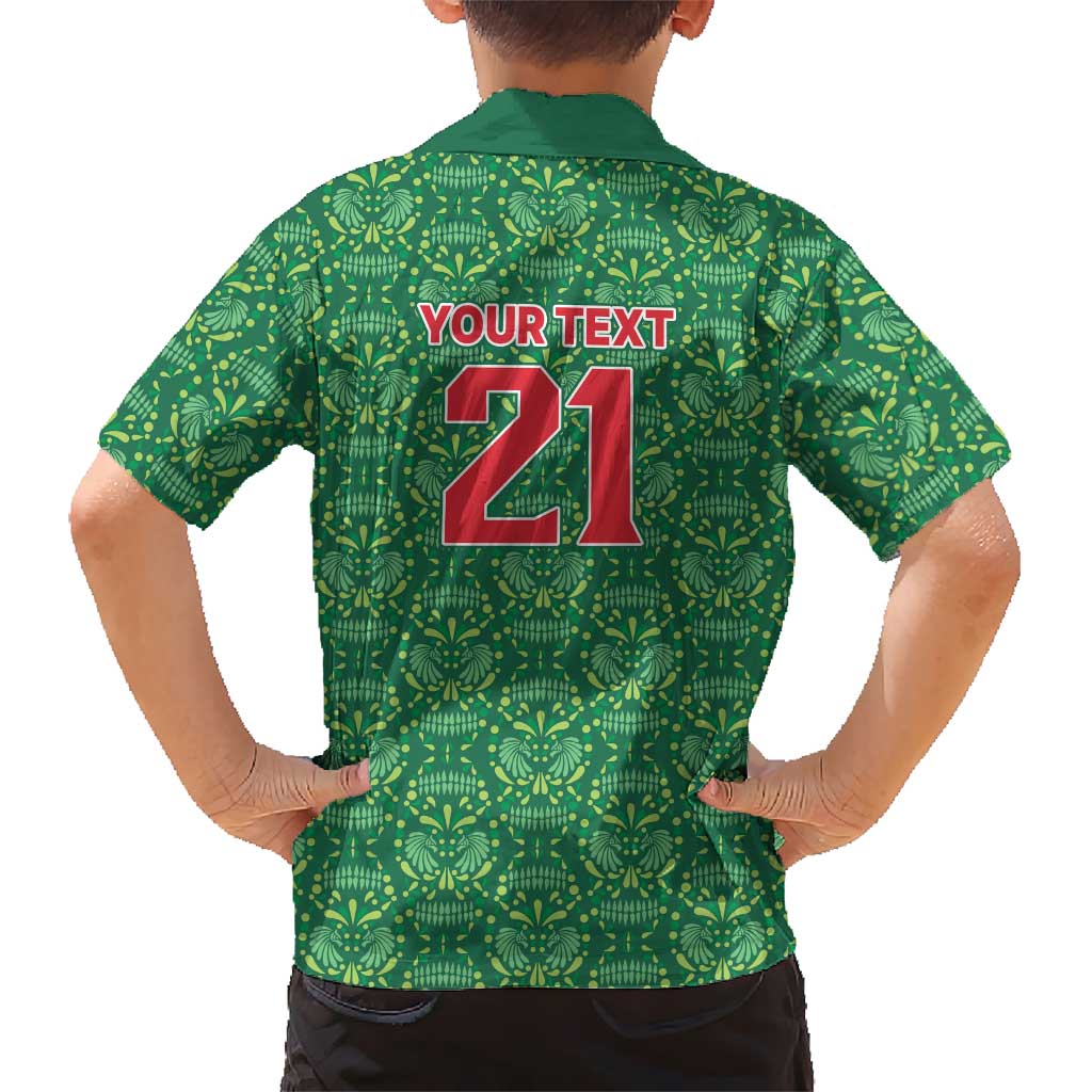 Mexico WC26 Custom Hawaiian Shirt Minimalist Aztec Eagle Green Color
