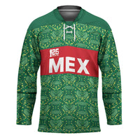 Mexico WC26 Custom Hockey Jersey Minimalist Aztec Eagle Green Color