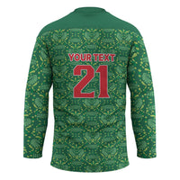 Mexico WC26 Custom Hockey Jersey Minimalist Aztec Eagle Green Color