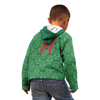Mexico WC26 Custom Kid Hoodie Minimalist Aztec Eagle Green Color