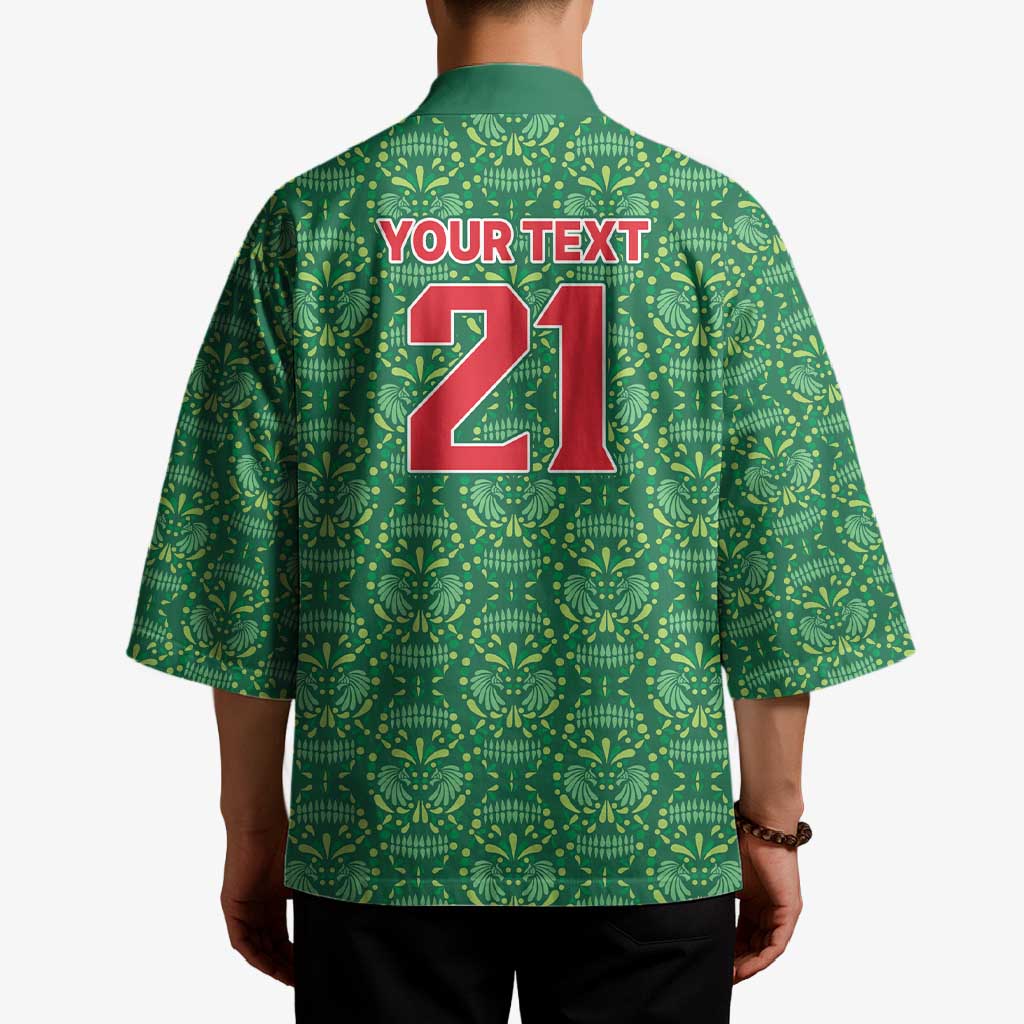 Mexico WC26 Custom Kimono Minimalist Aztec Eagle Green Color