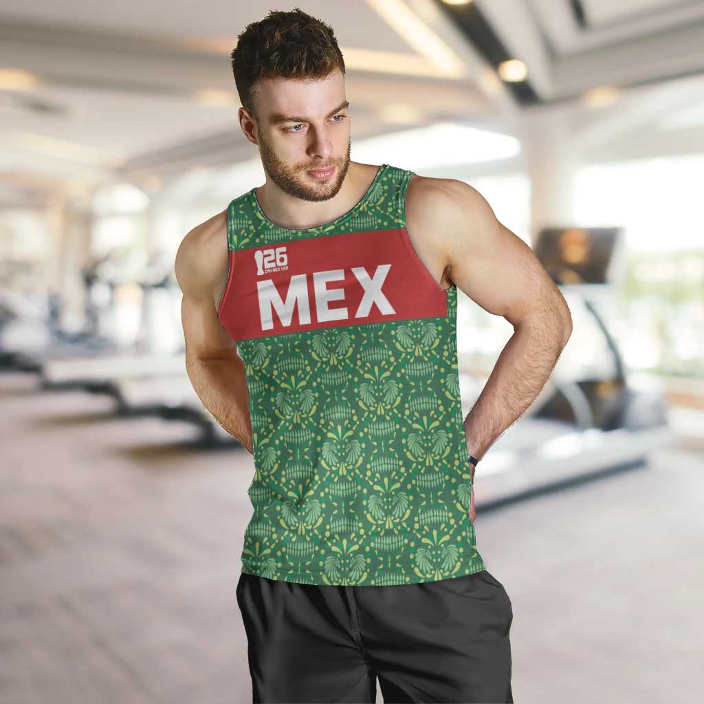 Mexico WC26 Custom Men Tank Top Minimalist Aztec Eagle Green Color