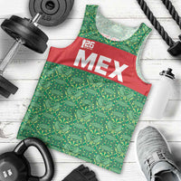 Mexico WC26 Custom Men Tank Top Minimalist Aztec Eagle Green Color