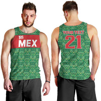 Mexico WC26 Custom Men Tank Top Minimalist Aztec Eagle Green Color