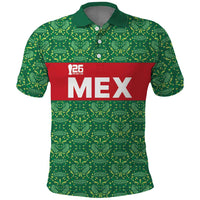 Mexico WC26 Custom Polo Shirt Minimalist Aztec Eagle Green Color