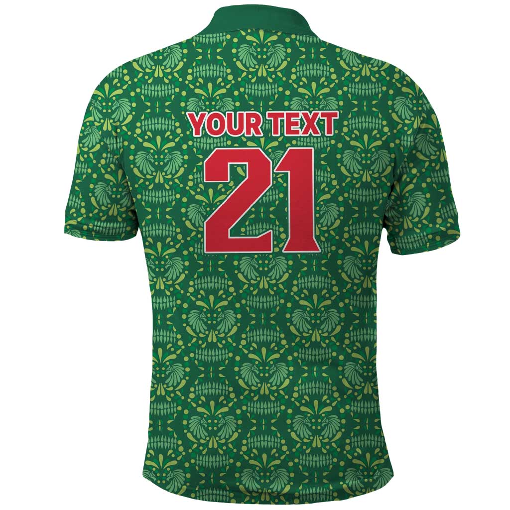 Mexico WC26 Custom Polo Shirt Minimalist Aztec Eagle Green Color