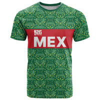 Mexico WC26 Custom T Shirt Minimalist Aztec Eagle Green Color
