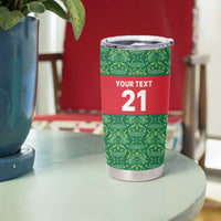 Mexico WC26 Custom Tumbler Cup Minimalist Aztec Eagle Green Color