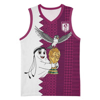 Qatar WC26 Custom Basketball Jersey Funny La'eeb with Arabic Pattern