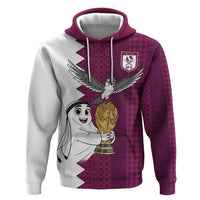 Qatar WC26 Custom Hoodie Funny La'eeb with Arabic Pattern
