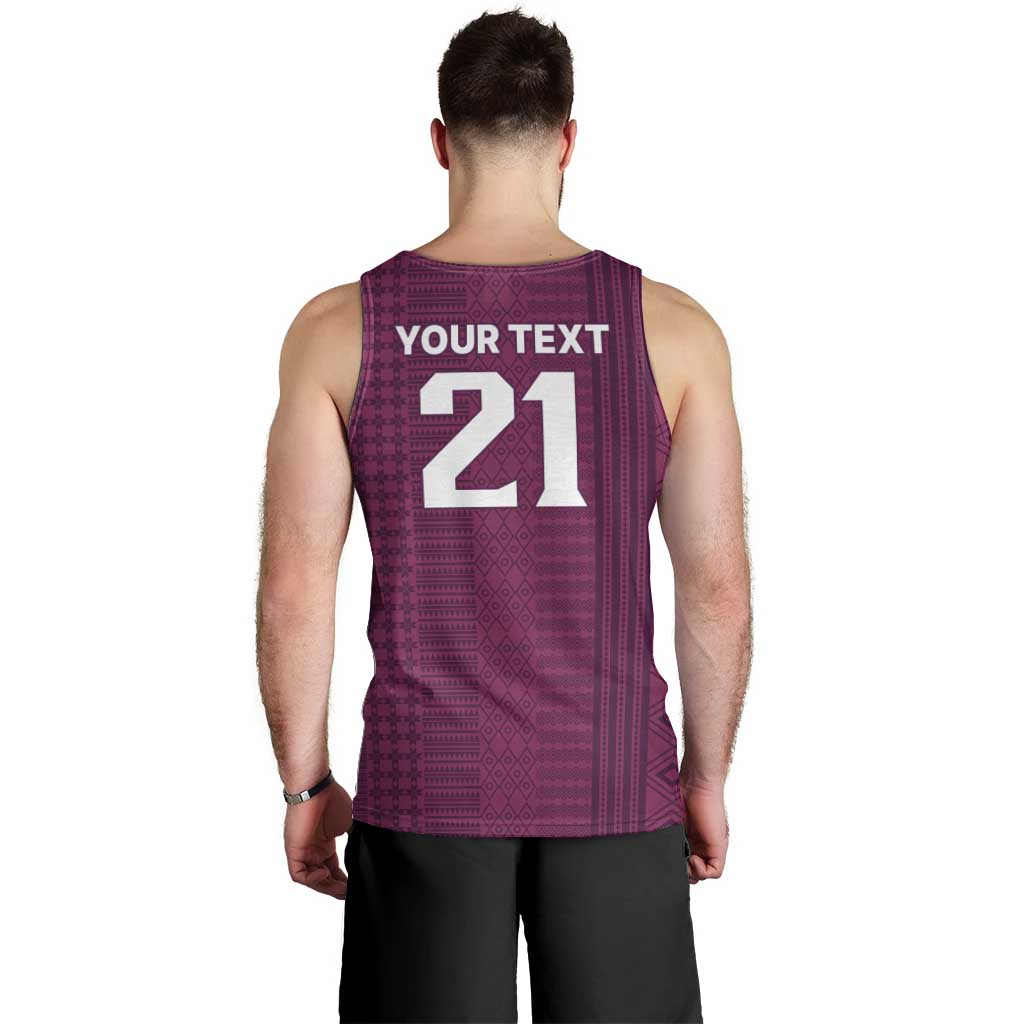 Qatar WC26 Custom Men Tank Top Funny La'eeb with Arabic Pattern