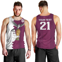 Qatar WC26 Custom Men Tank Top Funny La'eeb with Arabic Pattern