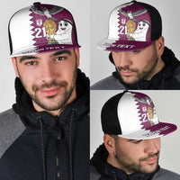 Qatar WC26 Custom Mesh Trucker Cap Funny La'eeb with Arabic Pattern