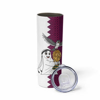 Qatar WC26 Custom Skinny Tumbler Funny La'eeb with Arabic Pattern