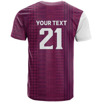Qatar WC26 Custom T Shirt Funny La'eeb with Arabic Pattern