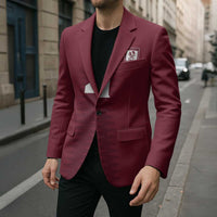 Qatar WC26 Custom Blazer Maroon One Zigzag Pattern