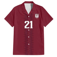 Qatar WC26 Custom Hawaiian Shirt Maroon One Zigzag Pattern