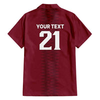 Qatar WC26 Custom Hawaiian Shirt Maroon One Zigzag Pattern
