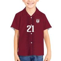 Qatar WC26 Custom Hawaiian Shirt Maroon One Zigzag Pattern
