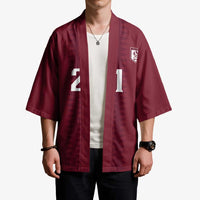 Qatar WC26 Custom Kimono Maroon One Zigzag Pattern
