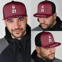 Qatar WC26 Custom Mesh Trucker Cap Maroon One Zigzag Pattern