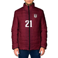 Qatar WC26 Custom Padded Jacket Maroon One Zigzag Pattern