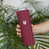 Qatar WC26 Custom Skinny Tumbler Maroon One Zigzag Pattern