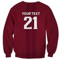 Qatar WC26 Custom Sweatshirt Maroon One Zigzag Pattern
