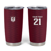 Qatar WC26 Custom Tumbler Cup Maroon One Zigzag Pattern
