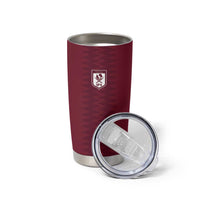 Qatar WC26 Custom Tumbler Cup Maroon One Zigzag Pattern