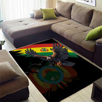 Bolivia Andean Condor Area Rug Grunge Flag Motif