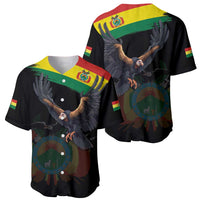 Bolivia Andean Condor Baseball Jersey Grunge Flag Motif