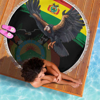 Bolivia Andean Condor Beach Blanket Grunge Flag Motif