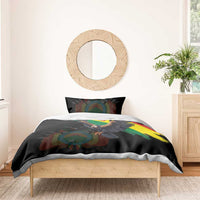Bolivia Andean Condor Bedding Set Grunge Flag Motif
