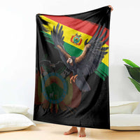 Bolivia Andean Condor Blanket Grunge Flag Motif