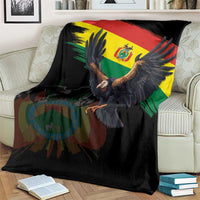 Bolivia Andean Condor Blanket Grunge Flag Motif