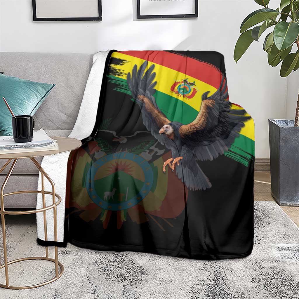 Bolivia Andean Condor Blanket Grunge Flag Motif