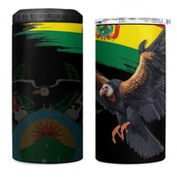 Bolivia Andean Condor 4 in 1 Can Cooler Tumbler Grunge Flag Motif