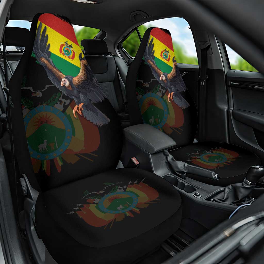 Bolivia Andean Condor Car Seat Cover Grunge Flag Motif