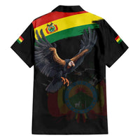 Bolivia Andean Condor Family Matching Puletasi and Hawaiian Shirt Grunge Flag Motif