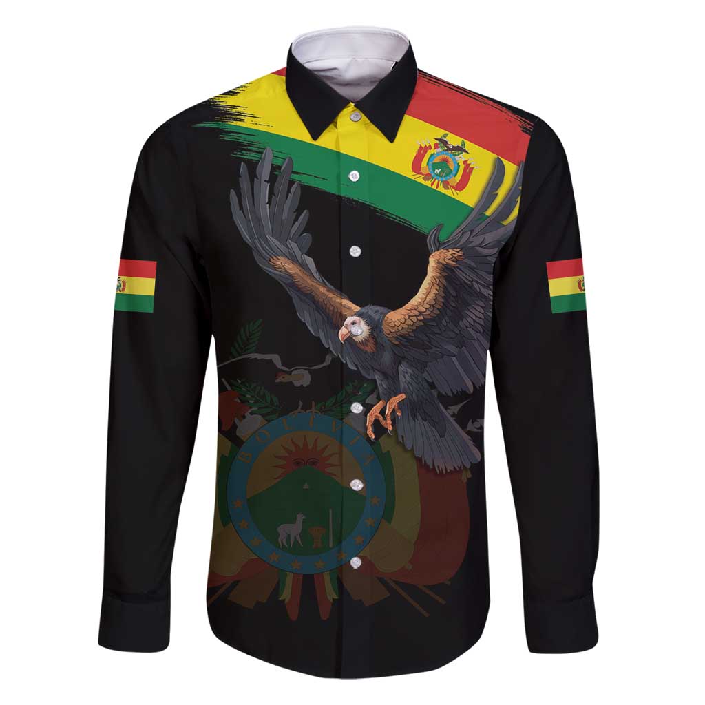 Bolivia Andean Condor Family Matching Tank Maxi Dress and Hawaiian Shirt Grunge Flag Motif