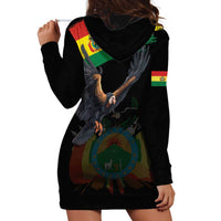 Bolivia Andean Condor Hoodie Dress Grunge Flag Motif