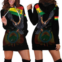 Bolivia Andean Condor Hoodie Dress Grunge Flag Motif