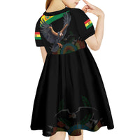 Bolivia Andean Condor Kid Short Sleeve Dress Grunge Flag Motif