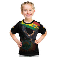 Bolivia Andean Condor Kid T Shirt Grunge Flag Motif