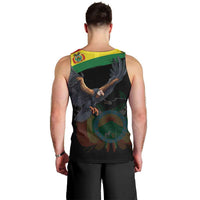 Bolivia Andean Condor Men Tank Top Grunge Flag Motif