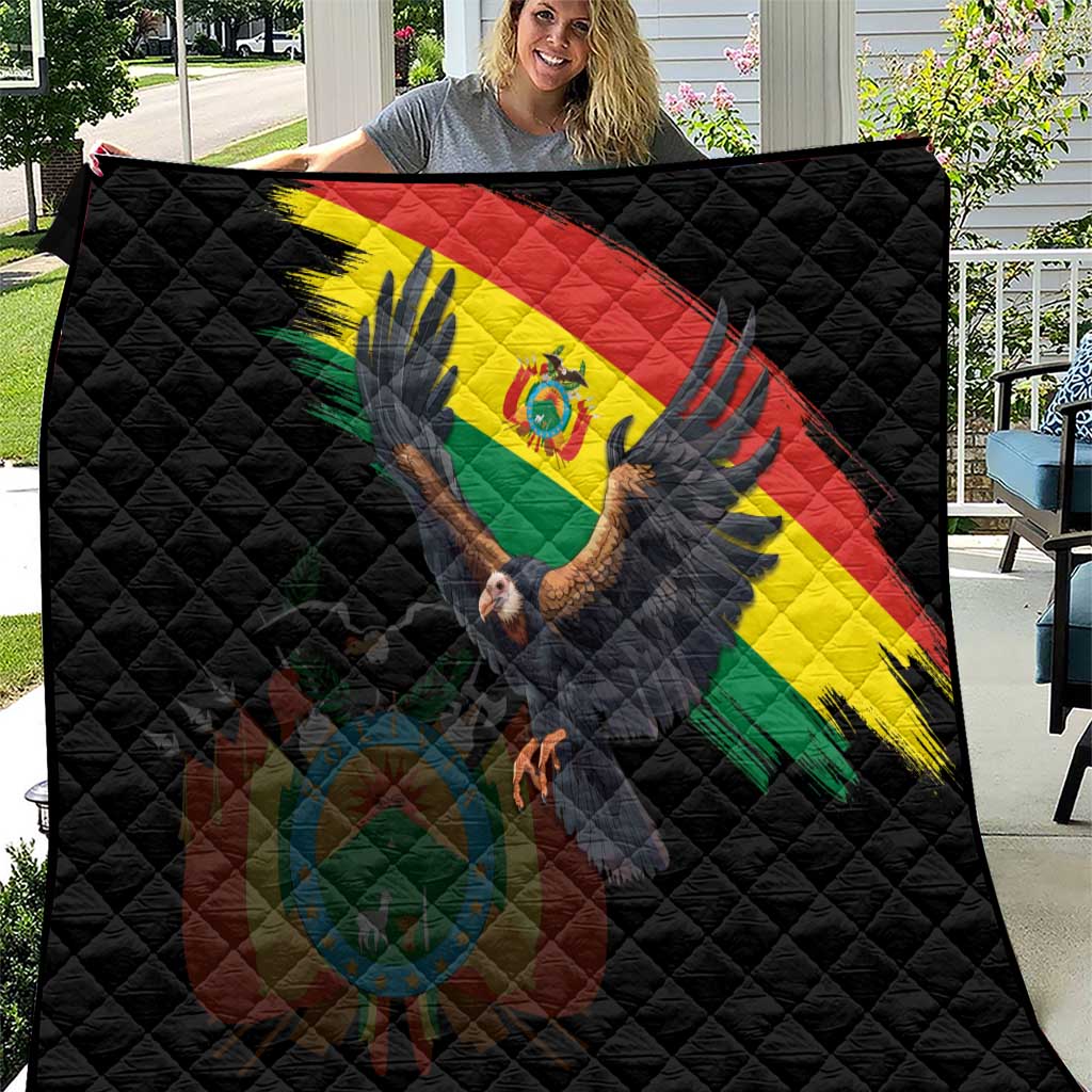 Bolivia Andean Condor Quilt Grunge Flag Motif