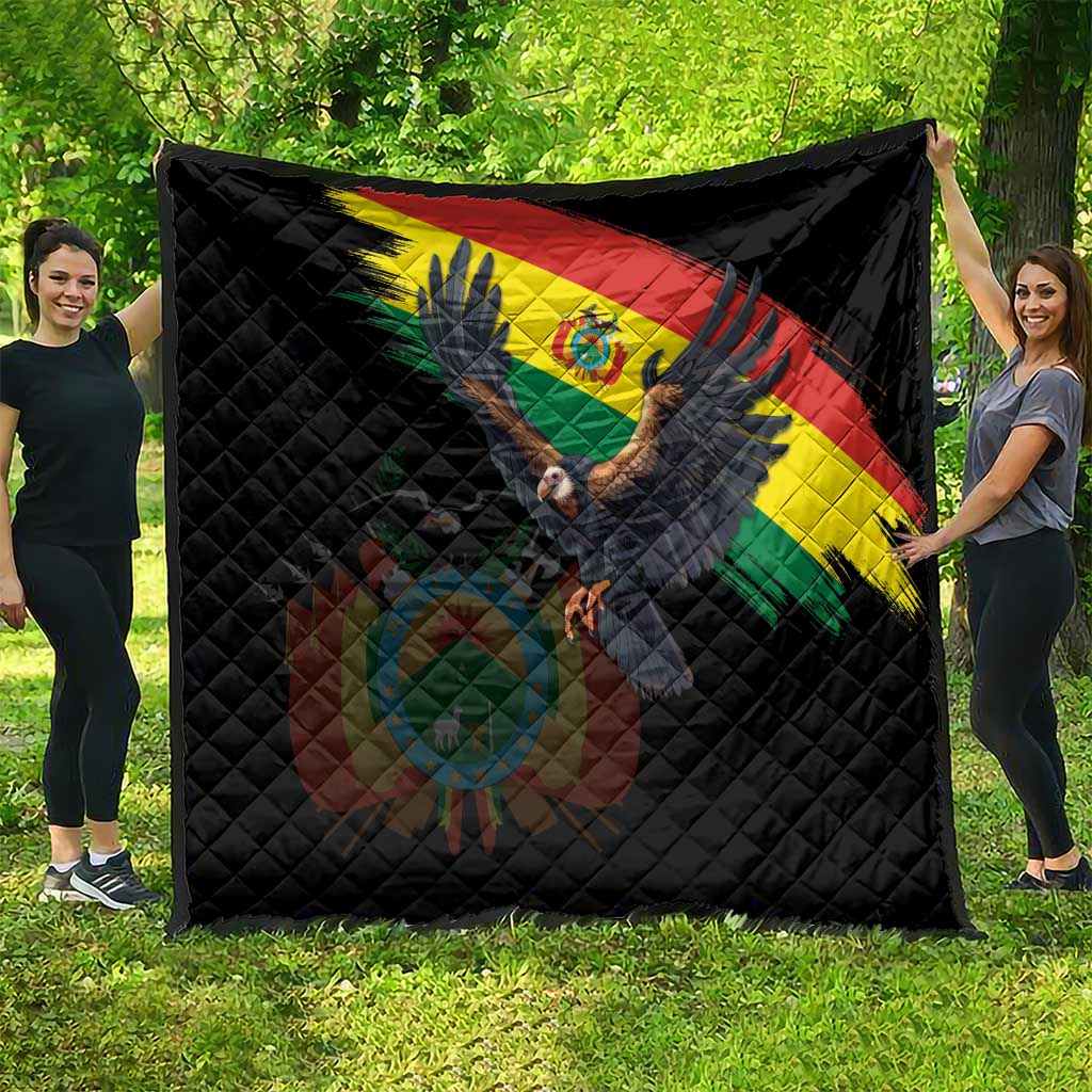 Bolivia Andean Condor Quilt Grunge Flag Motif