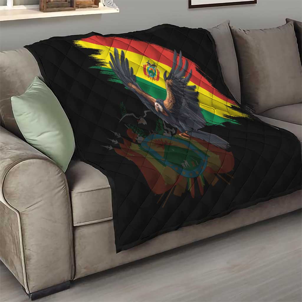 Bolivia Andean Condor Quilt Grunge Flag Motif