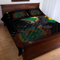 Bolivia Andean Condor Quilt Bed Set Grunge Flag Motif